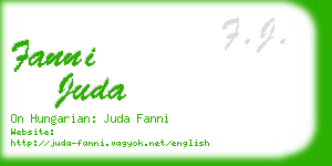 fanni juda business card